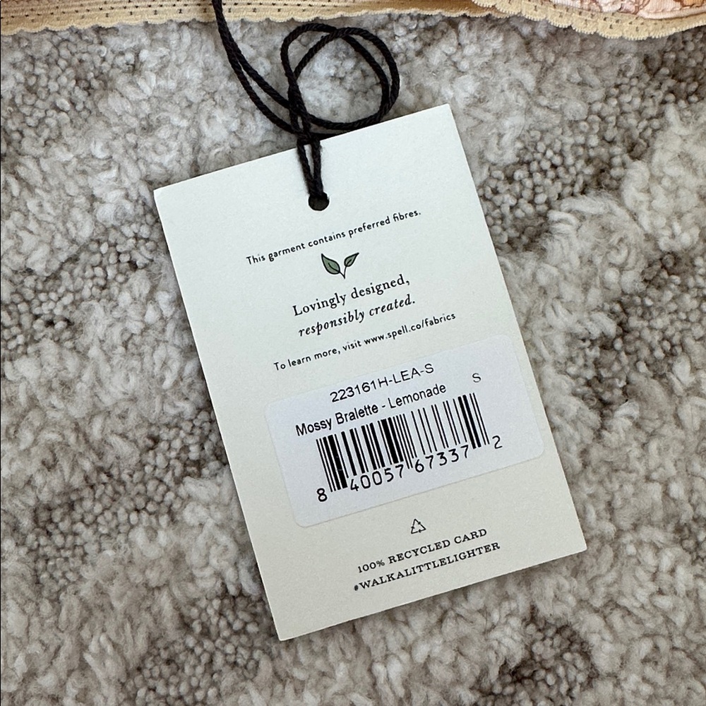 NWT Mossy Bralette in Lemonade - Picture 2 of 3